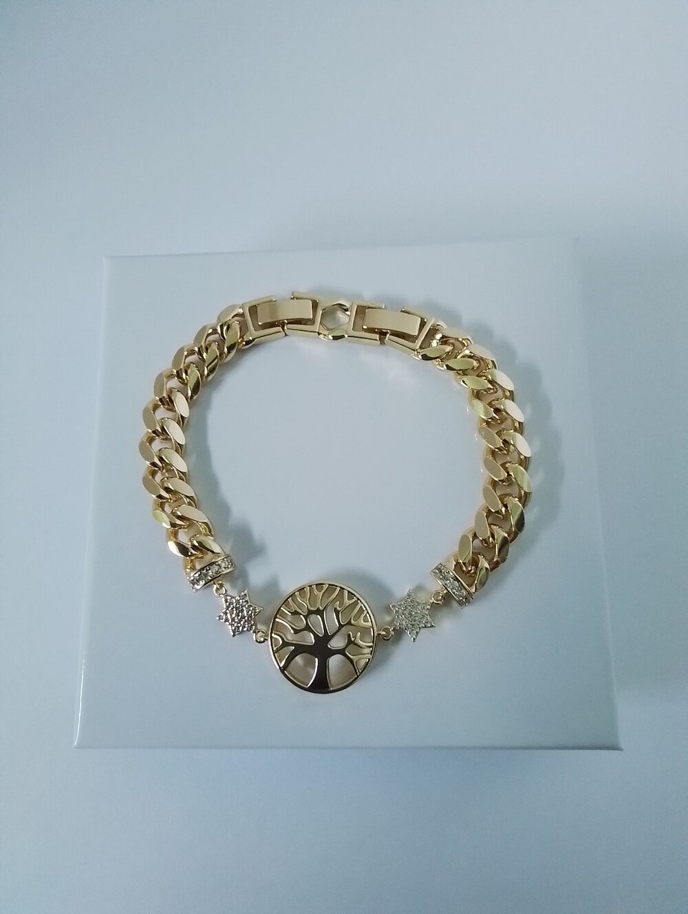 Gold Tree of Life Link Bracelet